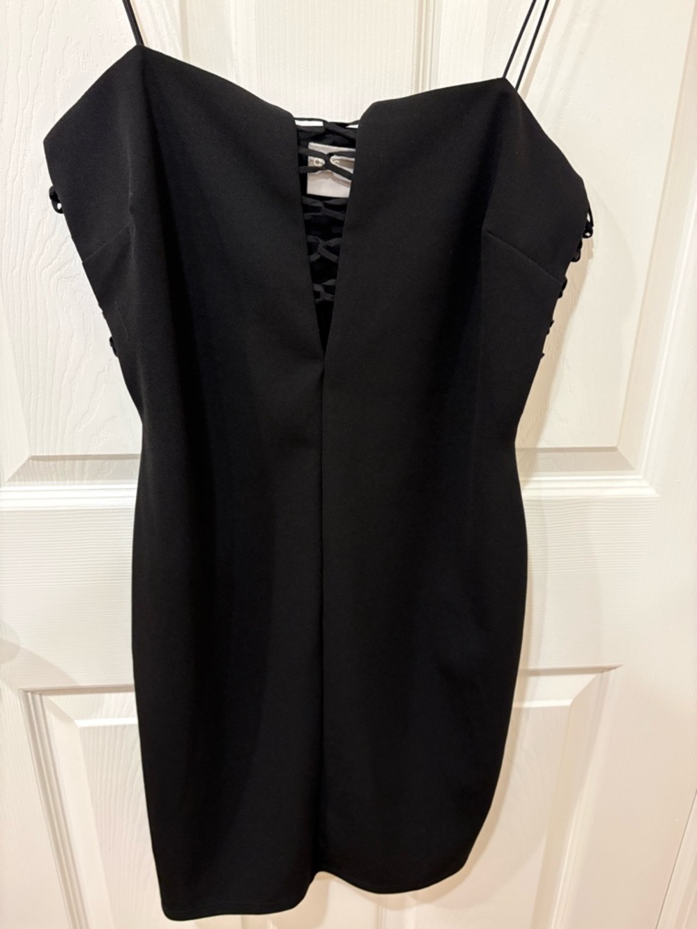 ASOS Black Mini Dress Criss Cross Laced Design